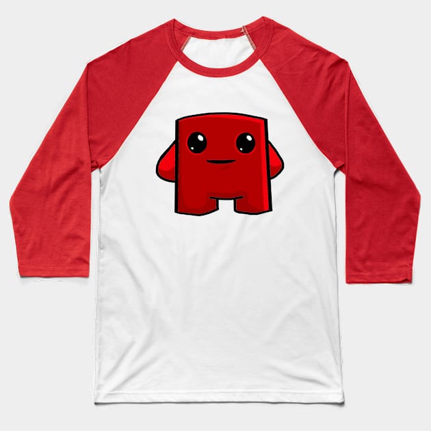 Super Meat Boy 1 Baseball T-Shirt by tooner96